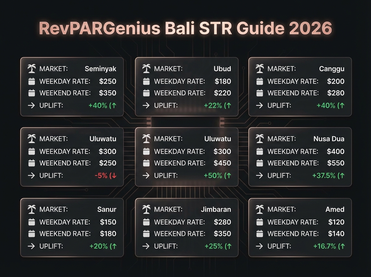 Bali Short-Term Rental Pricing Guide 2026: All 8 Markets, Live Data, Zero Guesswork